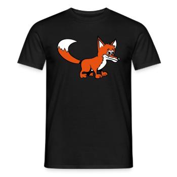 Fuchs doux - T-shirt homme - noir - Devant - AI Model Male 178 light (178cm)