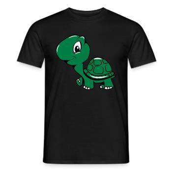 tortue douce aimant drôle - T-shirt homme - noir - Devant - AI Model Male 178 light (178cm)
