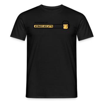text logo design loading download energy supported - Men's T-Shirt - black - Front - AI Model Male 178 light (178cm)