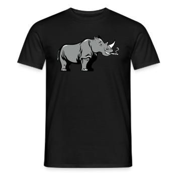 rhinoceros joint kiffen - Men's T-Shirt - black - Front - AI Model Male 178 light (178cm)