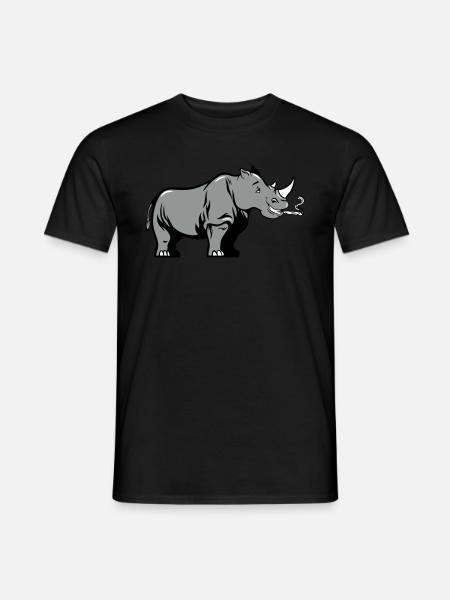 nashorn joint kiffen - Männer T-Shirt - Schwarz