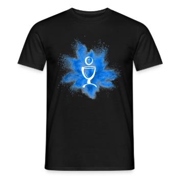 Jesus, Christ, God, Faith, Church, Christian - Men's T-Shirt - black - Front - AI Model Male 178 light (178cm)