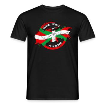 Baskisch grunge design - Männer T-Shirt - Schwarz - Vorne - AI Model Male 178 light (178cm)