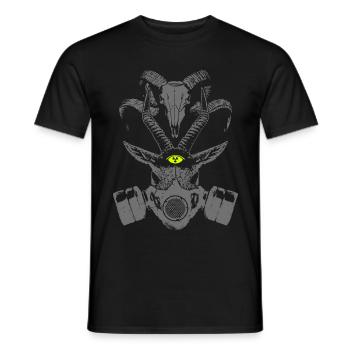 Gasmaske Tier Skull - Männer T-Shirt - Schwarz - Vorne - AI Model Male 178 light (178cm)