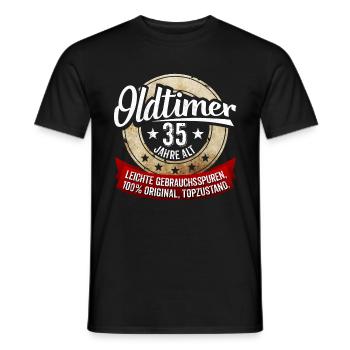 Zum 35. Geburtstag! - Männer T-Shirt - Schwarz - Vorne - AI Model Male 178 light (178cm)