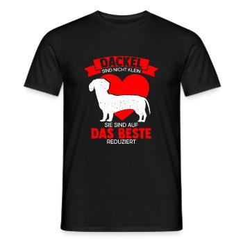 Dackel sind auf das Beste Reduziert Dackel Geschen - Männer T-Shirt - Schwarz - Vorne - AI Model Male 178 light (178cm)
