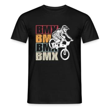 BMX Japanische Rote Sonne BMX Zubehör - Männer T-Shirt - Schwarz - Vorne - AI Model Male 178 light (178cm)