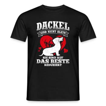 Dackel sind auf das Beste Reduziert Dackel Geschen - Männer T-Shirt - Schwarz - Vorne - AI Model Male 178 light (178cm)