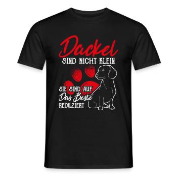 Dackel sind auf das Beste Reduziert Dackel Geschen - Männer T-Shirt - Schwarz - Vorne - AI Model Male 178 light (178cm)