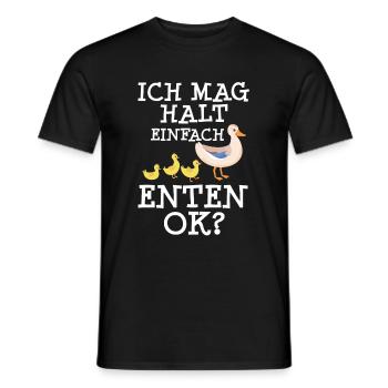 Ich mag halt einfach Enten, OK? - Männer T-Shirt - Schwarz - Vorne - AI Model Male 178 light (178cm)