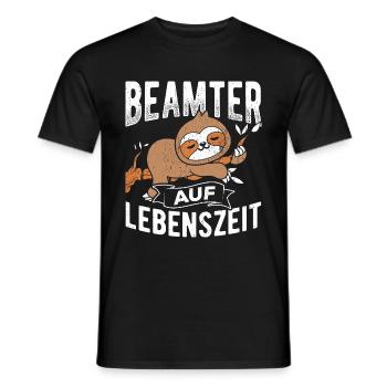 Beamter auf Lebenszeit - Beamter Kaffee Job Gesche - Männer T-Shirt - Schwarz - Vorne - AI Model Male 178 light (178cm)
