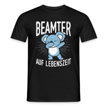 Beamter auf Lebenszeit - Beamter Kaffee Design Ges - Männer T-Shirt - Schwarz - Vorne - AI Model Male 178 light (178cm)