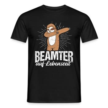 Beamter auf Lebenszeit - Beamter Beruf Geschenk - Männer T-Shirt - Schwarz - Vorne - AI Model Male 178 light (178cm)
