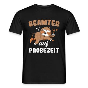 Beamter auf Probezeit - Beamter Kaffee Beamtin Ges - Männer T-Shirt - Schwarz - Vorne - AI Model Male 178 light (178cm)
