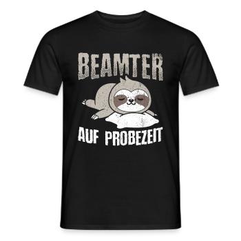 Beamter auf Probezeit - Beamter Kaffee Geschenk - Männer T-Shirt - Schwarz - Vorne - AI Model Male 178 light (178cm)