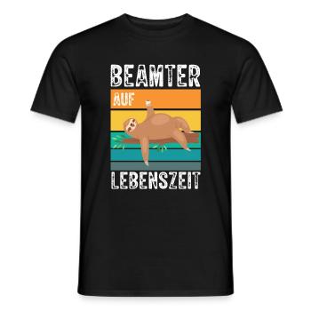Beamter auf Lebenszeit - Beamter Kaffee Beamtin Ge - Männer T-Shirt - Schwarz - Vorne - AI Model Male 178 light (178cm)