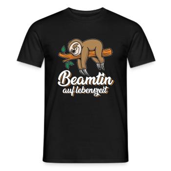 Beamtin auf Lebenszeit - Beamtin Kaffee Design Ges - Männer T-Shirt - Schwarz - Vorne - AI Model Male 178 light (178cm)