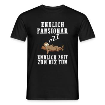 ENDLICH Pensionär ENDLICH ZEIT ZUM NIX TUN Geschen - Männer T-Shirt - Schwarz - Vorne - AI Model Male 178 light (178cm)