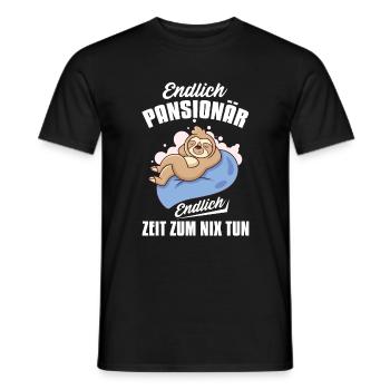 Rentner Endlich Pensionär Endlich nix tun Rente - Männer T-Shirt - Schwarz - Vorne - AI Model Male 178 light (178cm)