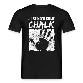 Klettern Bouldern Bergsteigen Just need more Chalk - Männer T-Shirt - Schwarz - Vorne - AI Model Male 178 light (178cm)
