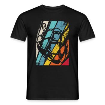 Hopfen Vintage Retro Craft Bier Liebhaber Brauen G - Männer T-Shirt - Schwarz - Vorne - AI Model Male 178 light (178cm)
