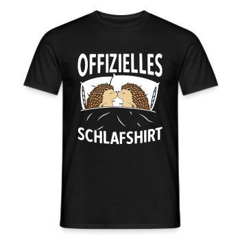 Offizielles Schlafshirt Igel Schlafanzug Nachthemd - Männer T-Shirt - Schwarz - Vorne - AI Model Male 178 light (178cm)