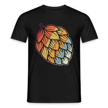 Hopfen Vintage Retro Craft Bier Liebhaber Brauen G - Männer T-Shirt - Schwarz - Vorne - AI Model Male 178 light (178cm)