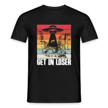 Get in Loser - Männer T-Shirt - Schwarz - Vorne - AI Model Male 178 light (178cm)