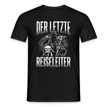 Sensenmann Der letzte Reiseleiter Tod Skelett Spru - Männer T-Shirt - Schwarz - Vorne - AI Model Male 178 light (178cm)