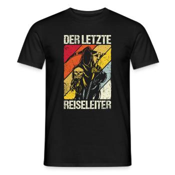 Sensenmann Reiseleiter Der Tod Skelett Fun Spruch - Männer T-Shirt - Schwarz - Vorne - AI Model Male 178 light (178cm)