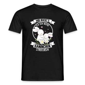Mir reichts ich geh meine Kaninchen streicheln süß - Männer T-Shirt - Schwarz - Vorne - AI Model Male 178 light (178cm)