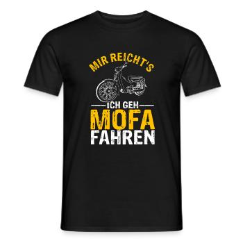 Mir Reichts ich Geh Mofa Roller Fahren Mofafahrer - Männer T-Shirt - Schwarz - Vorne - AI Model Male 178 light (178cm)