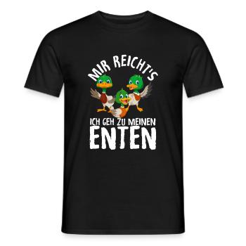 Mir reichts ich geh zu meinen Enten Entenzüchter G - Männer T-Shirt - Schwarz - Vorne - AI Model Male 178 light (178cm)