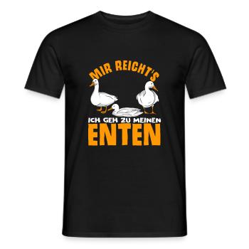 Mir reichts ich geh zu meinen Enten Entenzüchter S - Männer T-Shirt - Schwarz - Vorne - AI Model Male 178 light (178cm)