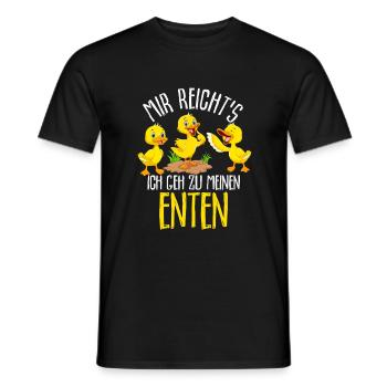 Mir reichts ich geh zu meinen Enten Entenzüchter S - Männer T-Shirt - Schwarz - Vorne - AI Model Male 178 light (178cm)