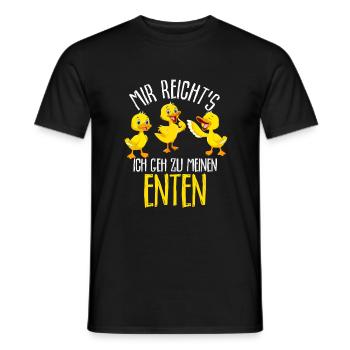 Mir reichts ich geh zu meinen Enten Entenzüchter G - Männer T-Shirt - Schwarz - Vorne - AI Model Male 178 light (178cm)