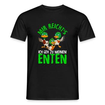 Mir reichts ich geh zu meinen Enten Entenzüchter S - Männer T-Shirt - Schwarz - Vorne - AI Model Male 178 light (178cm)