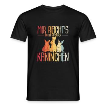 Mir reichts ich geh zu meinen Kaninchen Hasen Gesc - Männer T-Shirt - Schwarz - Vorne - AI Model Male 178 light (178cm)