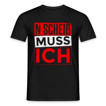 n scheiß muss ich beste Sprüche für Arbeit & Schul - Männer T-Shirt - Schwarz - Vorne - AI Model Male 178 light (178cm)