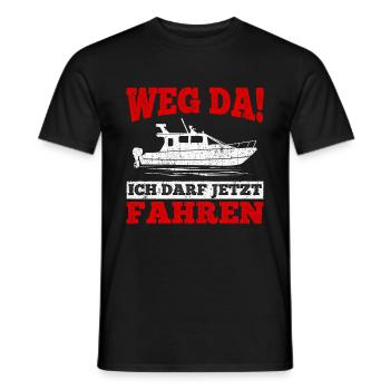 Weg Da! Bootsführerschein Bestanden Kapitän Boot G - Männer T-Shirt - Schwarz - Vorne - AI Model Male 178 light (178cm)