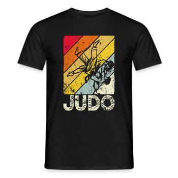 Vintage Judo Judoka - Männer T-Shirt - Schwarz - Vorne - AI Model Male 178 light (178cm)