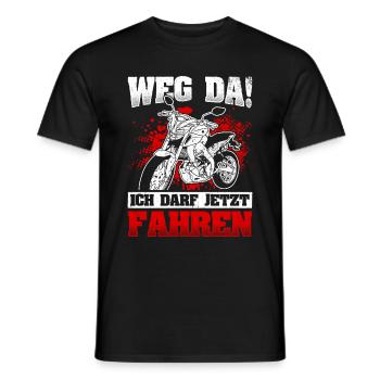 Motorrad Führerschein Bestanden Geschenke für Moto - Männer T-Shirt - Schwarz - Vorne - AI Model Male 178 light (178cm)