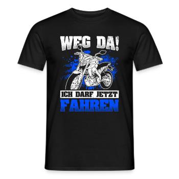 Motorrad Führerschein Bestanden Geschenke für Moto - Männer T-Shirt - Schwarz - Vorne - AI Model Male 178 light (178cm)