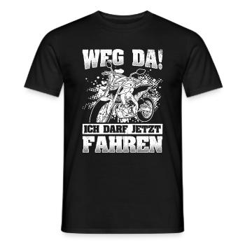 Motorrad Führerschein Bestanden Geschenk Motorradf - Männer T-Shirt - Schwarz - Vorne - AI Model Male 178 light (178cm)