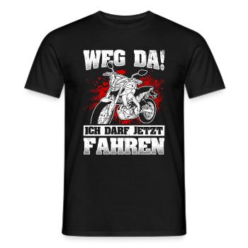 Motorrad Führerschein Bestanden Geschenke für Moto - Männer T-Shirt - Schwarz - Vorne - AI Model Male 178 light (178cm)