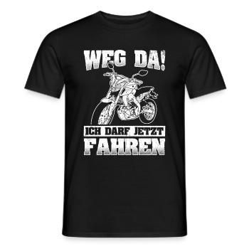 Motorrad Führerschein Bestanden Geschenk Motorradf - Männer T-Shirt - Schwarz - Vorne - AI Model Male 178 light (178cm)