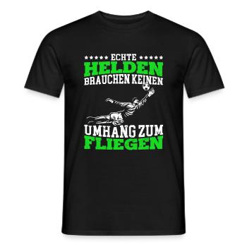 Torwart Shirt Fußball Handball Torhüter Torwart - Männer T-Shirt - Schwarz - Vorne - AI Model Male 178 light (178cm)