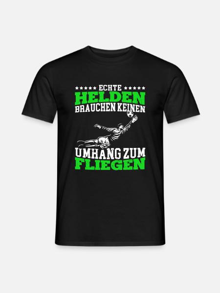 Echte Helden brauchen keinen Umhang zum Fliegen - - Männer T-Shirt - Schwarz