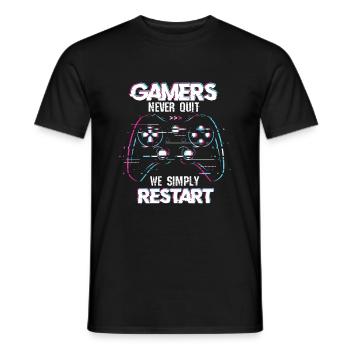 Gamer Gaming Zocken Konsole Nerd Gaming - Männer T-Shirt - Schwarz - Vorne - AI Model Male 178 light (178cm)
