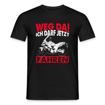 Motorrad Biker Motorbike Motorrad Führerschein Ges - Männer T-Shirt - Schwarz - Vorne - AI Model Male 178 light (178cm)